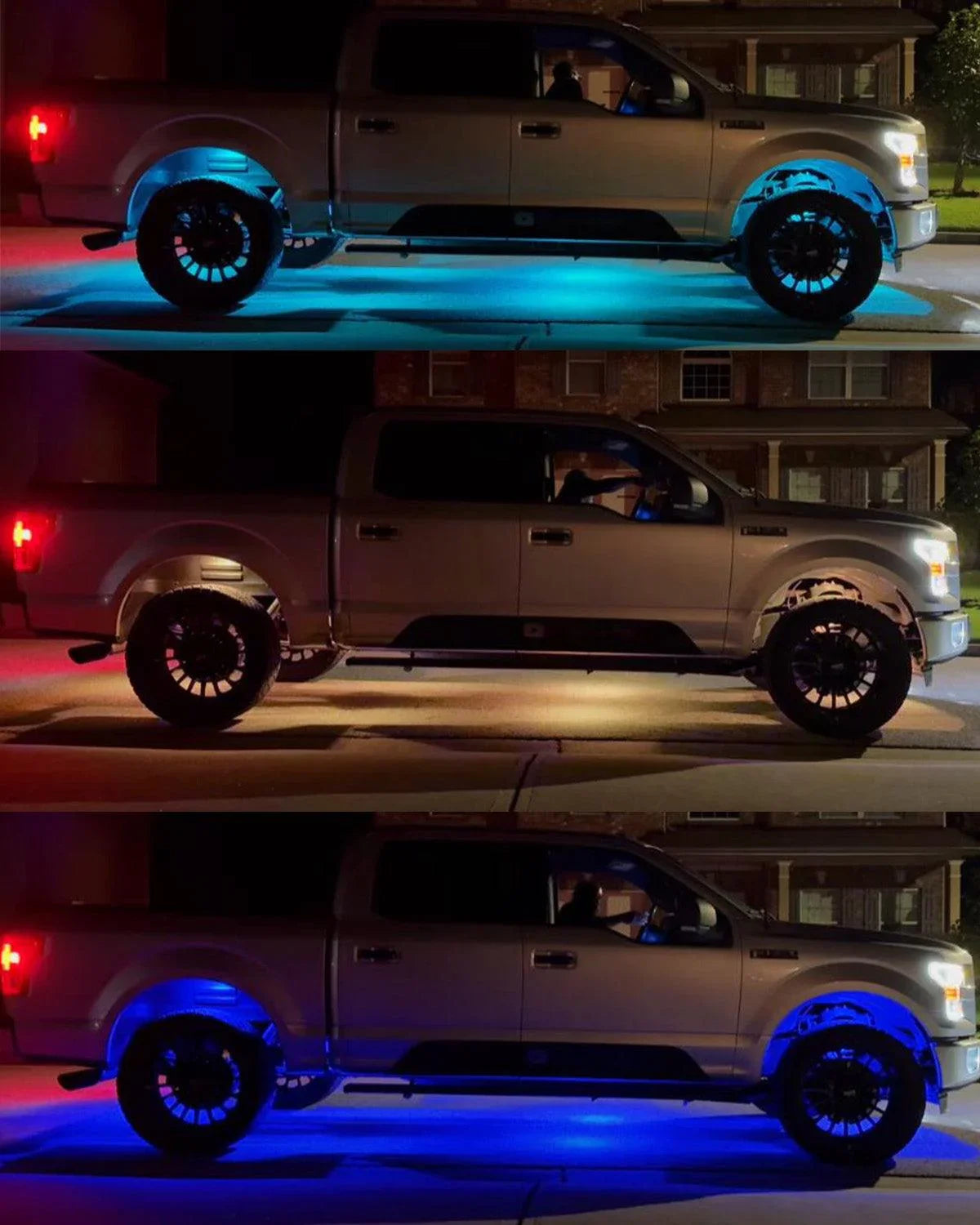 NEW Vibrant Series | Upgraded RGB LED Rock Lights Kit Multicolor Neon Underglow Lights with Bluetooth APP & Remote Control — Large / 2pcs((No Controller) - Image 2