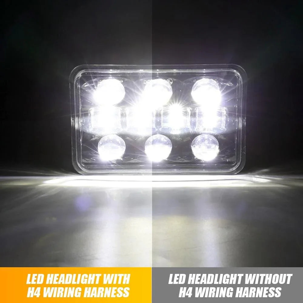 2 Leads H4 LED Headlight Brightness Intensifier Wiring Harness, 9003 Headlight Relay Harness Kit with Fuse for 5x7 7x6 H6054 6054 Headlight - Image 2