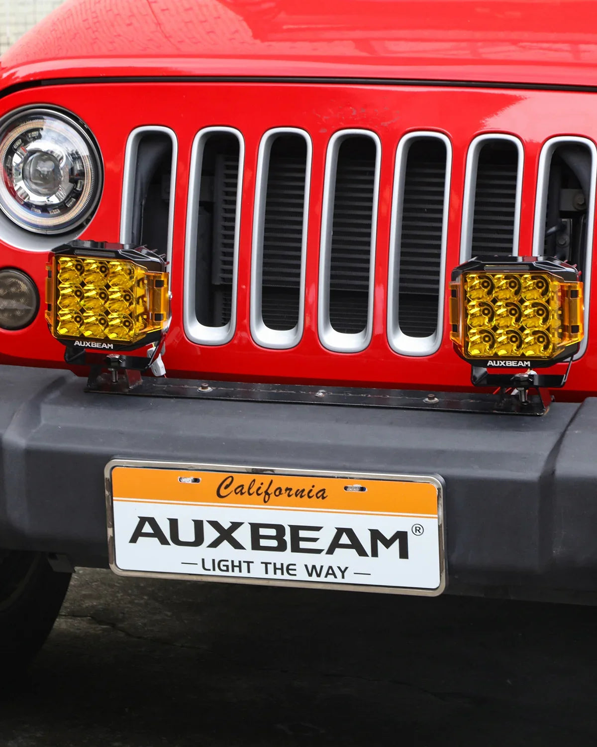 V-MAX Series | 7 Inch 228W 26100LM Spot Beam Side Shooter LED Square Pod Lights with Amber DRL&Backlight — 2Pcs Pod Light / With Amber Covers - Image 2