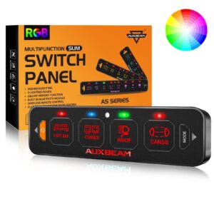 AS Series 4 Gang (AS-R40) RGB Slim Switch Panel, Toggle/ Momentary/ Pulsed Mode Supported(One-Sided Outlet) — AS-R40 RGB Switch Panel