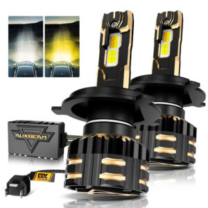 H4 LED Headlight Bulbs 110W 25000LM GX Bi-Color Series High Power & Brightness Dual Color Switchback | 2 Bulbs — H4 / - / -