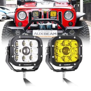 XP-ULTRA Series 5 Inch 110W 11000LM White/Amber LED Driving Lights Pods Light — 2Pcs Pod Lights / Without Covers