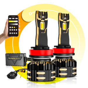 πGX Bi-Color Smart Series 25000LM 110W LED Headlight Bulbs, with App Control Via Bluetooth & Dual Color Switchback