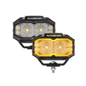 MASTER-T Series 5" Flood Beam Off-Road Lights with Dynamic Start-Up Amber Backlight — 2Pcs Pod Light / Without Black Covers