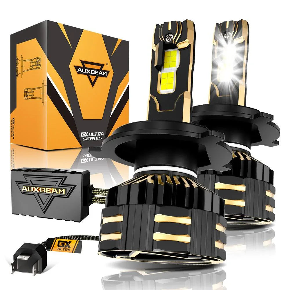 ๐H4 LED Headlight Bulbs 240W 40000LM GX-ULTRA Series 6500K Cool White | 2 Bulbs โ H4 / - / -