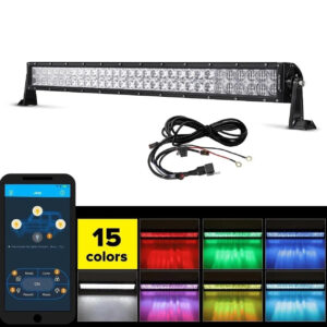 V-Series RGB Color Changing Off Road LED Light Bar — 22"-120W / Curved