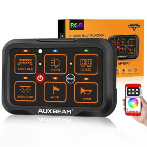 AR Series 6 Gang (AR-600) RGB Switch Panel with APP, Toggle/ Momentary/ Pulsed Mode Supported (One-Side Output) — AR-600 RGB Switch Panel