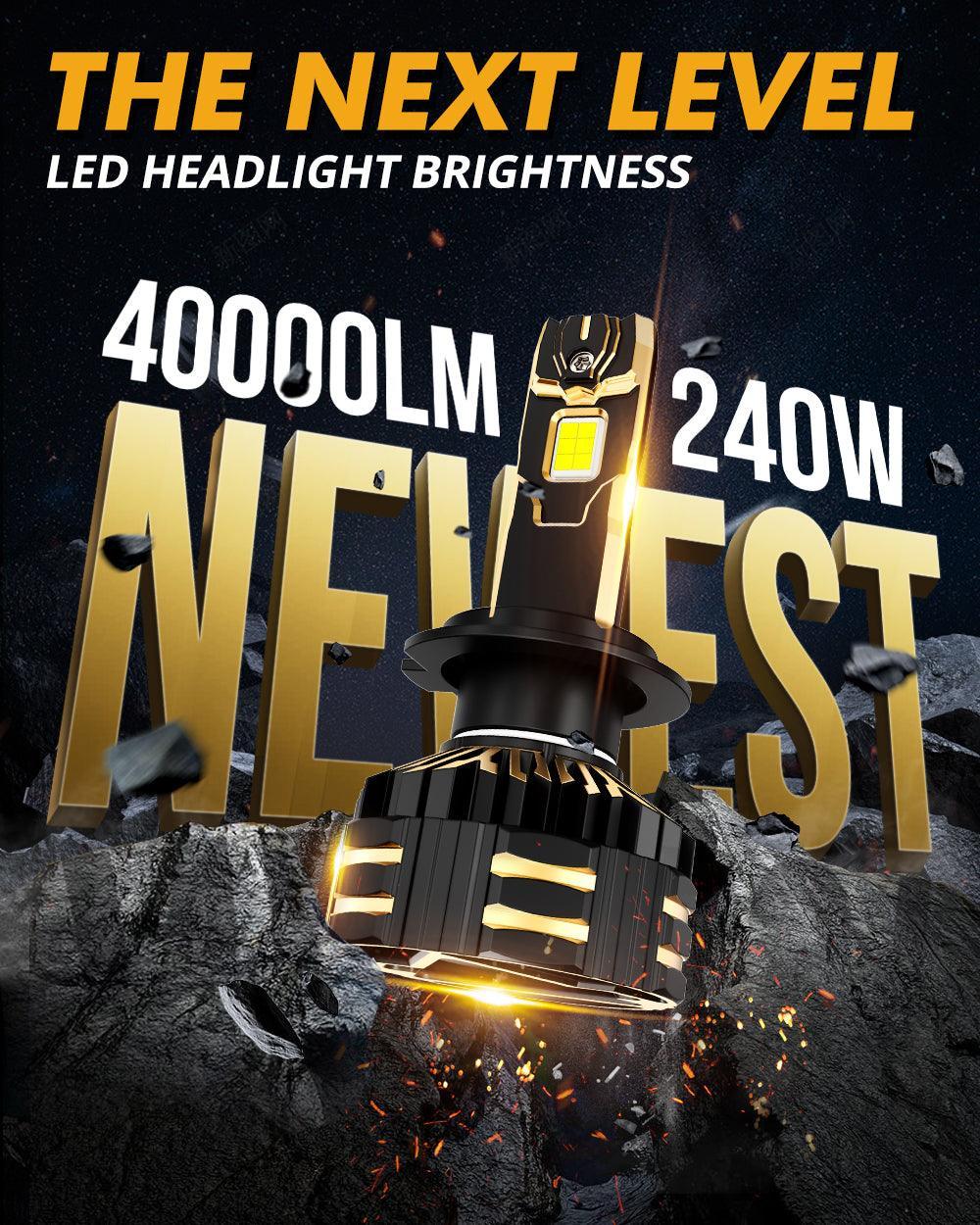 ๐H7 LED Headlight Bulbs 240W 40000LM GX-ULTRA Series 6500K Cool White | 2 Bulbs โ H7 / - - Image 2