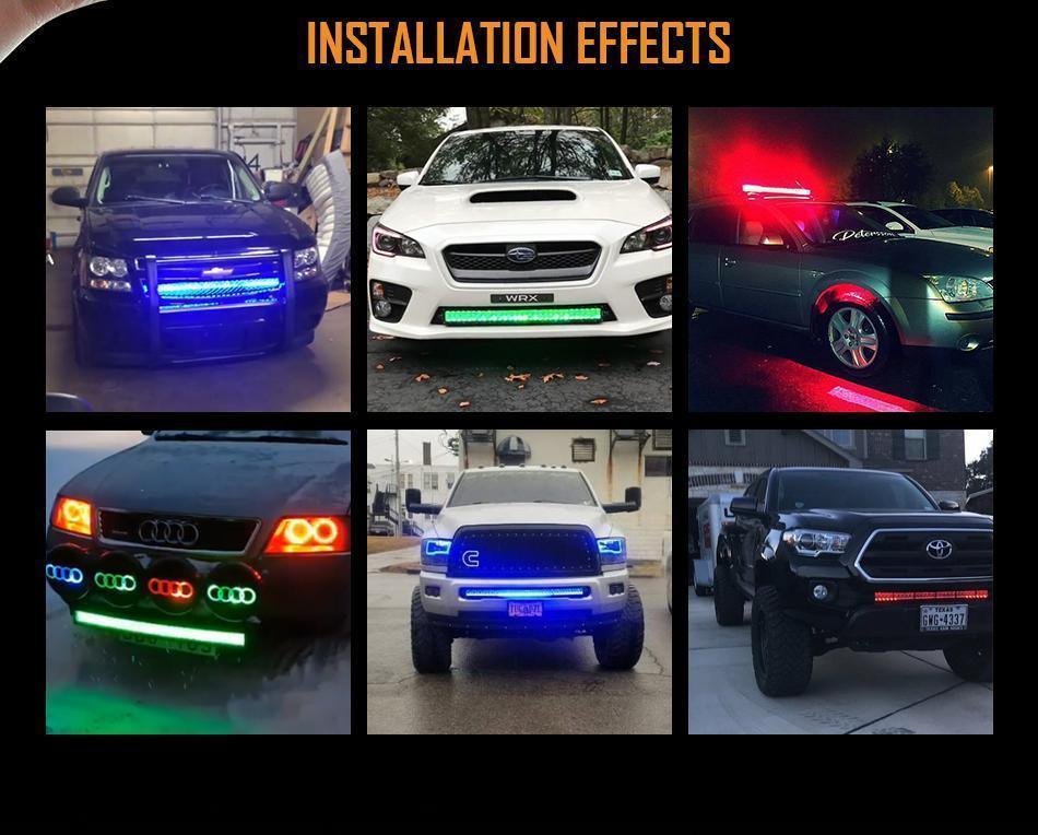 V-Series RGB Color Changing Off Road LED Light Bar — 22"-120W / Curved - Image 2