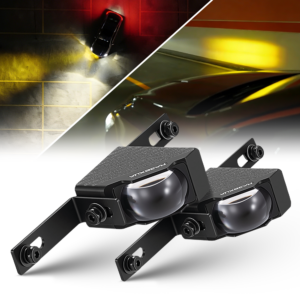 🆕0.8'' 3000K Yellow Bi-LED Projector | 45° Turning-Assist Grille Light for SUV Truck ATV UTV — 21.2MM / 2PCS Grille Lights