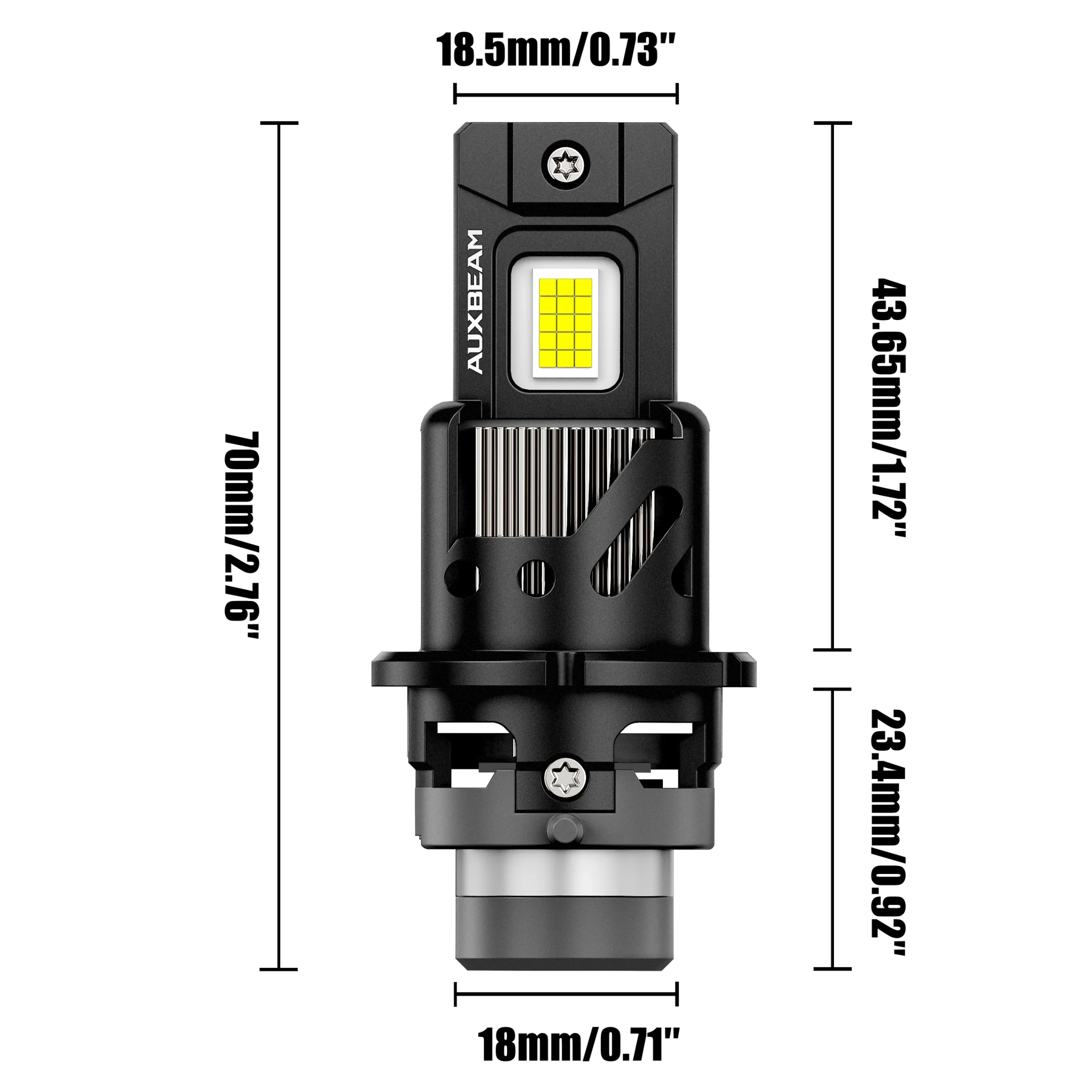 πD4 D4S D4R LED Headlight Bulbs 80W 22000LM D-PRO Series Plug-and-Play HID Replacement 6500K Cool White | 2 Bulbs - Image 2