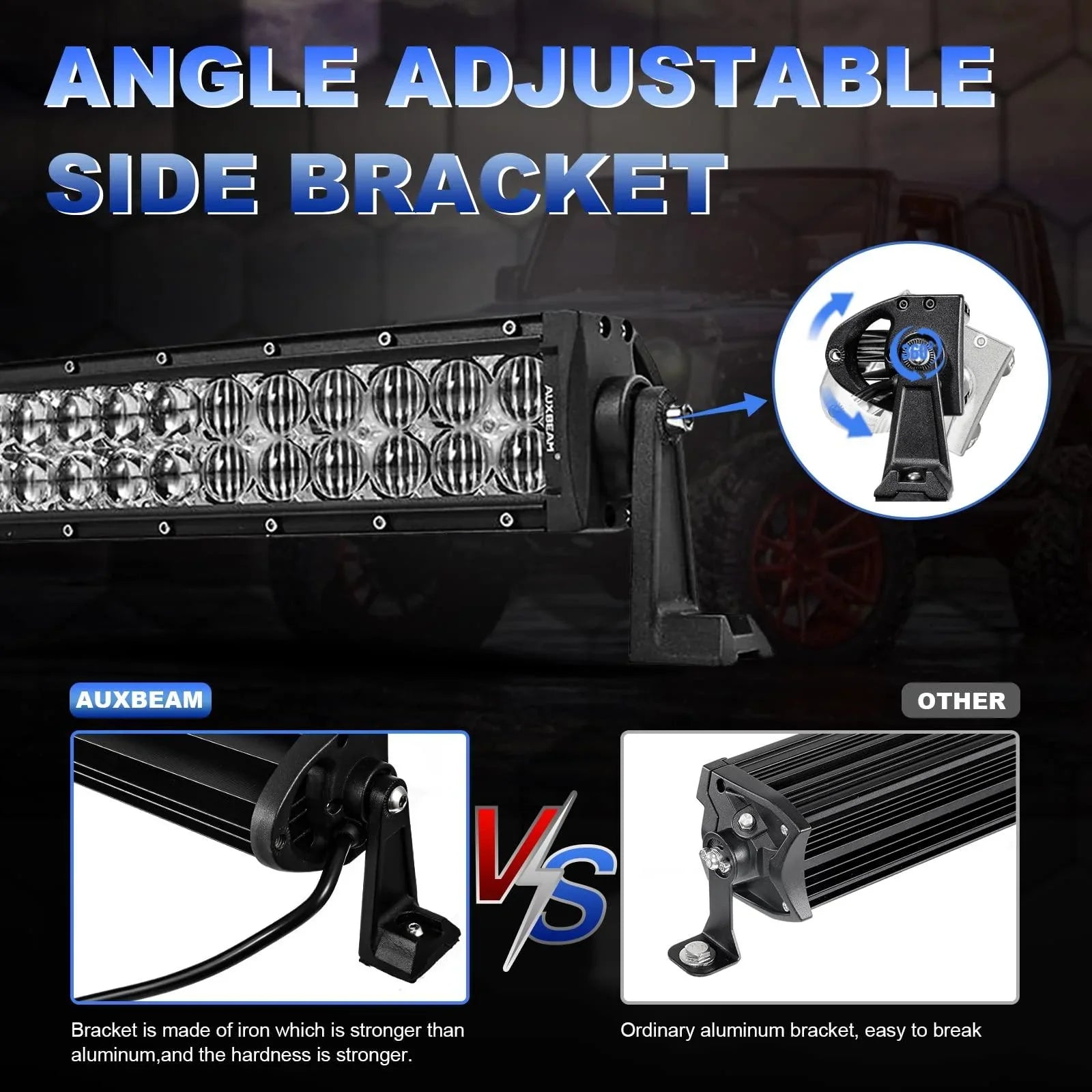 5D Series 42 Inch Combo Beam Dual Row Curved Off Road LED Light Bar - Image 5