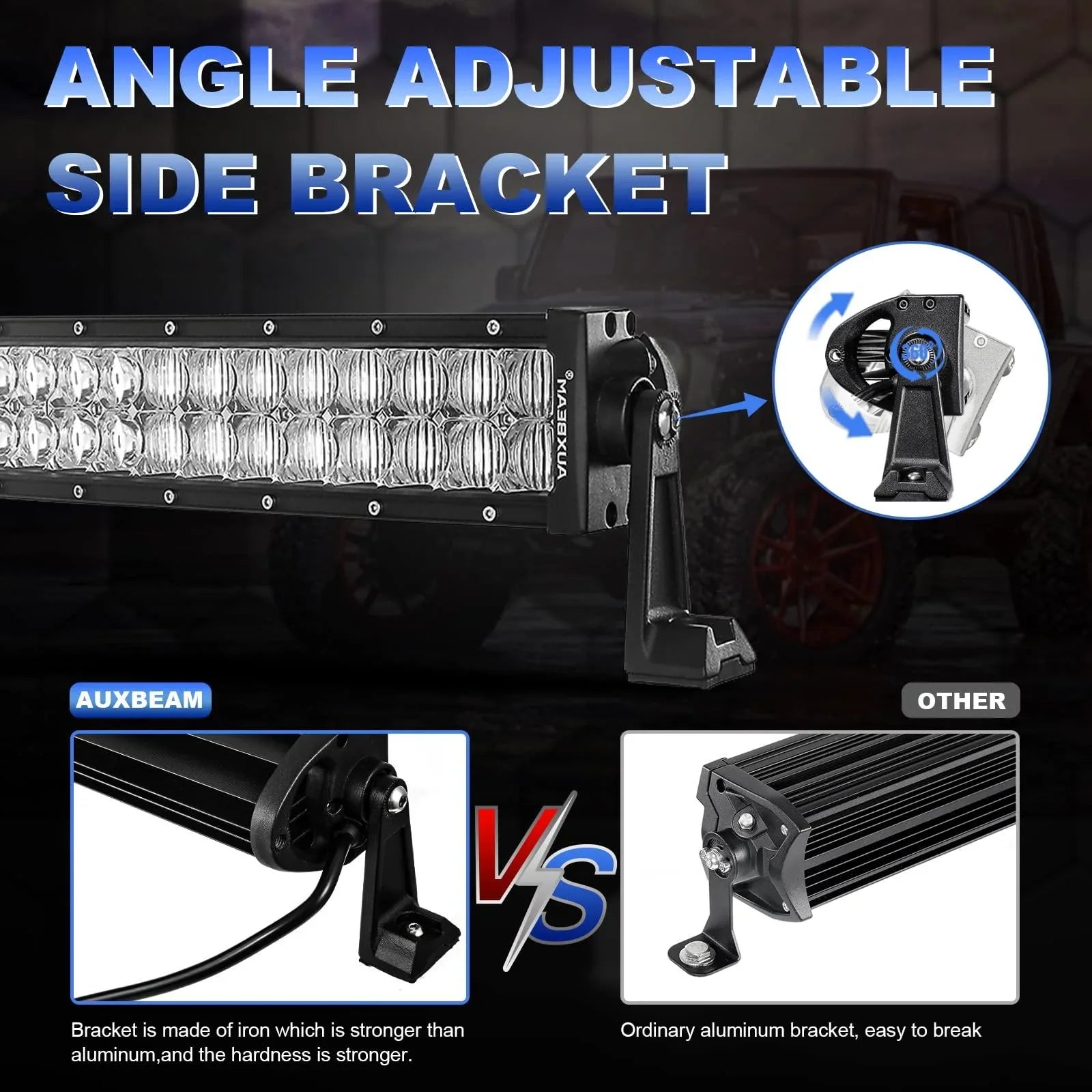 5D Series 50 Inch Combo Beam Dual Row Curved Off Road LED Light Bar - Image 4