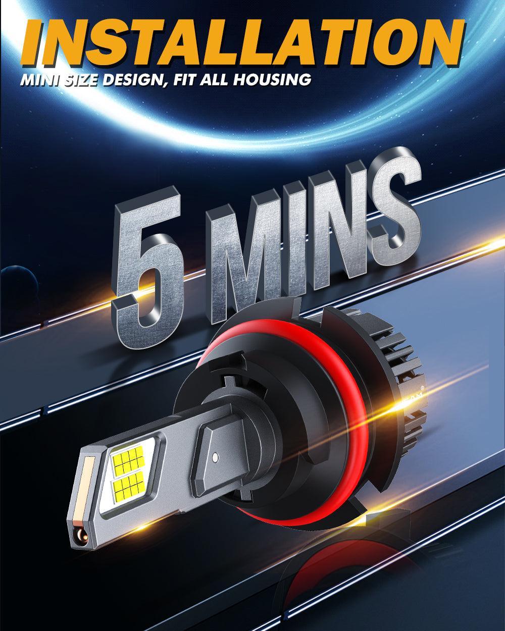 9007/HB5 LED Headlight Bulbs 90W 20000LM F15 Series 20% Smaller Size 6500K Cool White | 2 Bulbs — 9007/HB5 / - - Image 2
