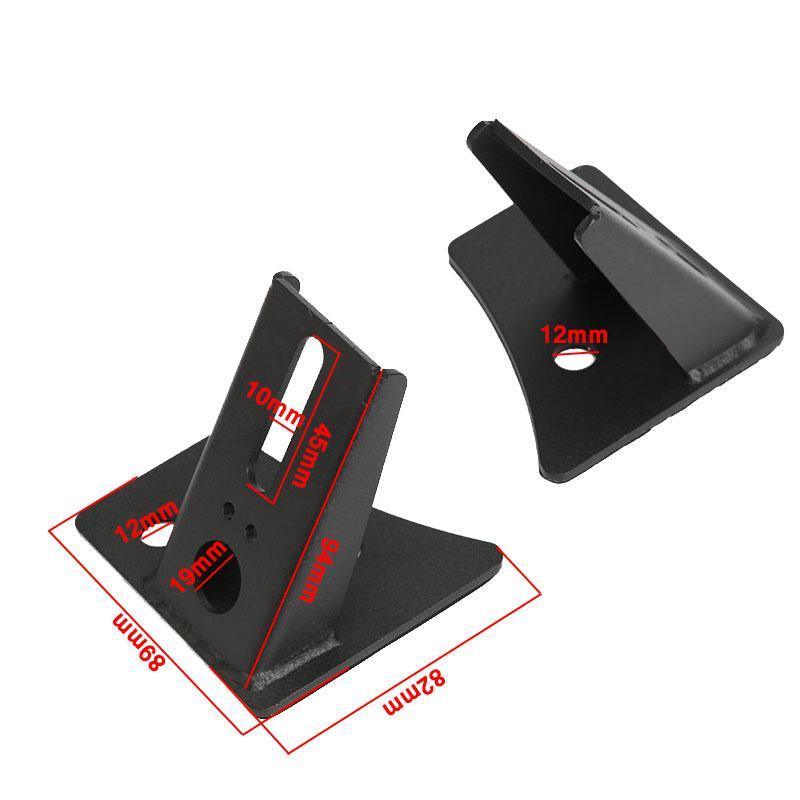 2pcs Black A-Pillar Light Lower Windshield Hinge Mounting Brackets LED Pod Light for 2007-2017 Jeep Wrangler JK - Image 2