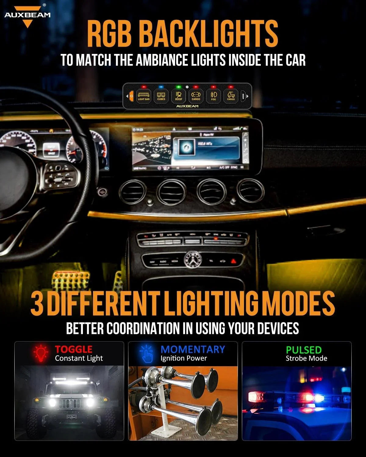 AS Series 6 Gang (AS-600) RGB Slim Switch Panel with APP&Remote Control, Toggle/ Momentary/ Pulsed Mode Supported(One-Sided Outlet) — AS-600 RGB Switch Panel - Image 3