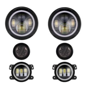 (6PCS/SET) LIGHT + FOG LIGHTS + TURN SIGNALS FOR JEEP WRANGLER — 60W