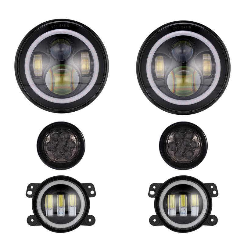 (6PCS/SET) LIGHT + FOG LIGHTS + TURN SIGNALS FOR JEEP WRANGLER — 60W
