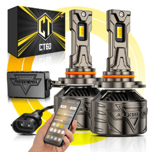 π9005/HB3 LED Bulb Fog Light/Low Beam Lighs 120W 25000LM CT60 Series, with App Control Via Bluetooth & Dual Color Switchback β Cost-Effective Choice | 2 Bulbs β 9005/HB3 / -