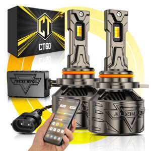 π9012/HIR2 LED Bulb Fog Light/Low Beam Lighs 120W 25000LM CT60 Series, with App Control Via Bluetooth & Dual Color Switchback β Cost-Effective Choice | 2 Bulbs β 9012/HIR2 / -