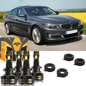 For 2017 BMW 330i H7 LED Headlight Bulbs Bundle — H7 Light Adapter Holder
