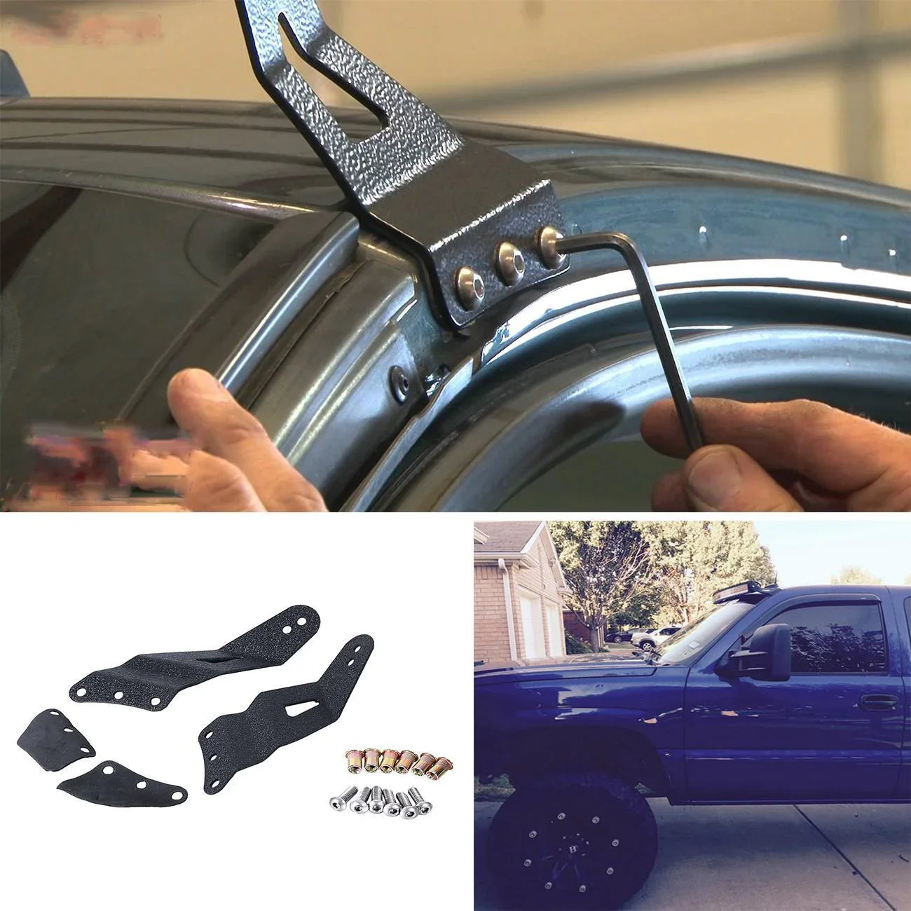 (2pcs/set) 52 Inch Light Bar Windshield Mounts for 99-07 GMC/Chevy - Image 2
