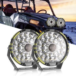 (2pcs/set) 9 INCH 270W 37776LM 360-PRO Series LED Driving Lights+Amber/Black Covers(Optional) for ATV UTV SIDE BY SIDE 4X4 — 9 Inch LED Driving Lights