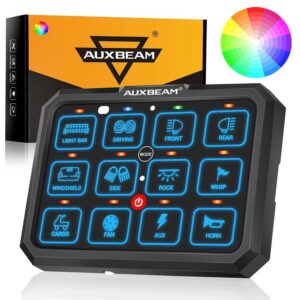 RGB Series 12 Gang (RB120) RGB Switch Panel, Toggle/ Momentary/ Pulsed Mode Supported (Two-Sided Outlet) — RB120 Switch Panel Set