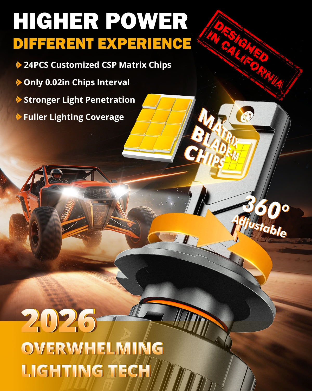 ๐H7 LED Headlight Bulbs 130W 32000LM F35 Series Dual Compatibility 12V/24V 6500K Cool White | 2 Bulbs โ H7 / - - Image 2