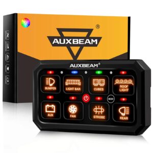 RGB Series 8 Gang (RB80 XL) Switch Panel without APP, Toggle/ Momentary/ Pulsed Mode Supported (Two-Sided Outlet) — RB80 XL RGB Switch Panel