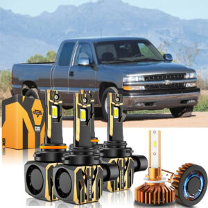 For 2000-2002 Chevrolet Silverado 1500 9005 9006 LED Headlight Bulbs Bundle — High Beam