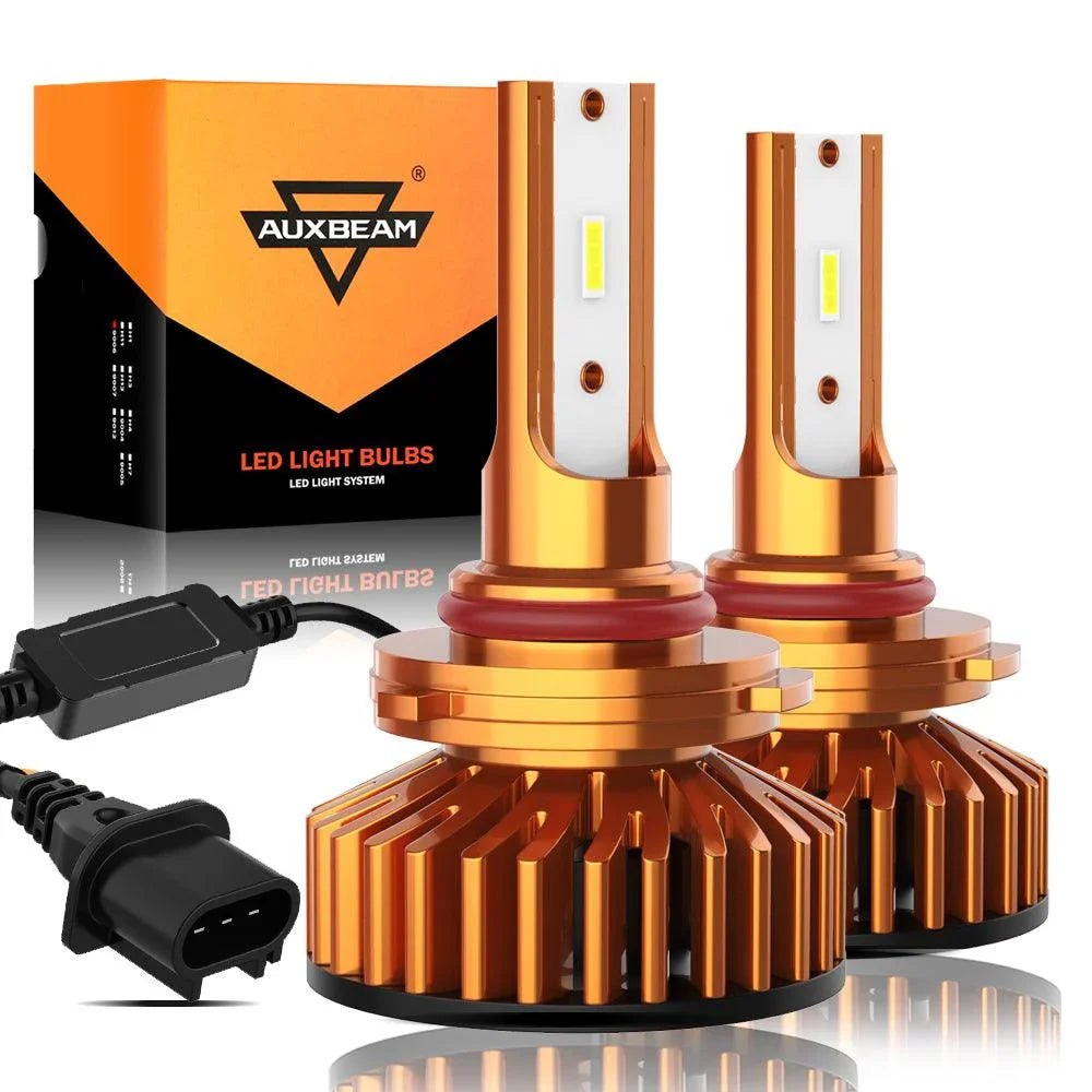 9005 LED Headlight Bulbs 52W 10000LM F2 Series Mini Size 6500K Cool White | 2 Bulbs — 9005/HB3/H10