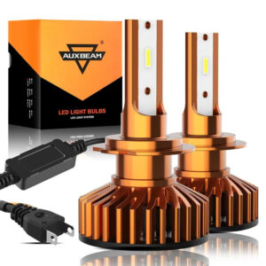 H7 LED Headlight Bulbs 52W 10000LM F2 Series Mini Size 6500K Cool White | 2 Bulbs — H7