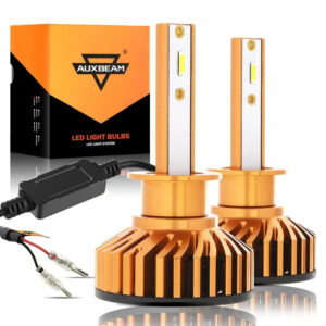 H1 LED Headlight Bulbs 52W 10000LM F2 Series Mini Size 6500K Cool White | 2 Bulbs — H1