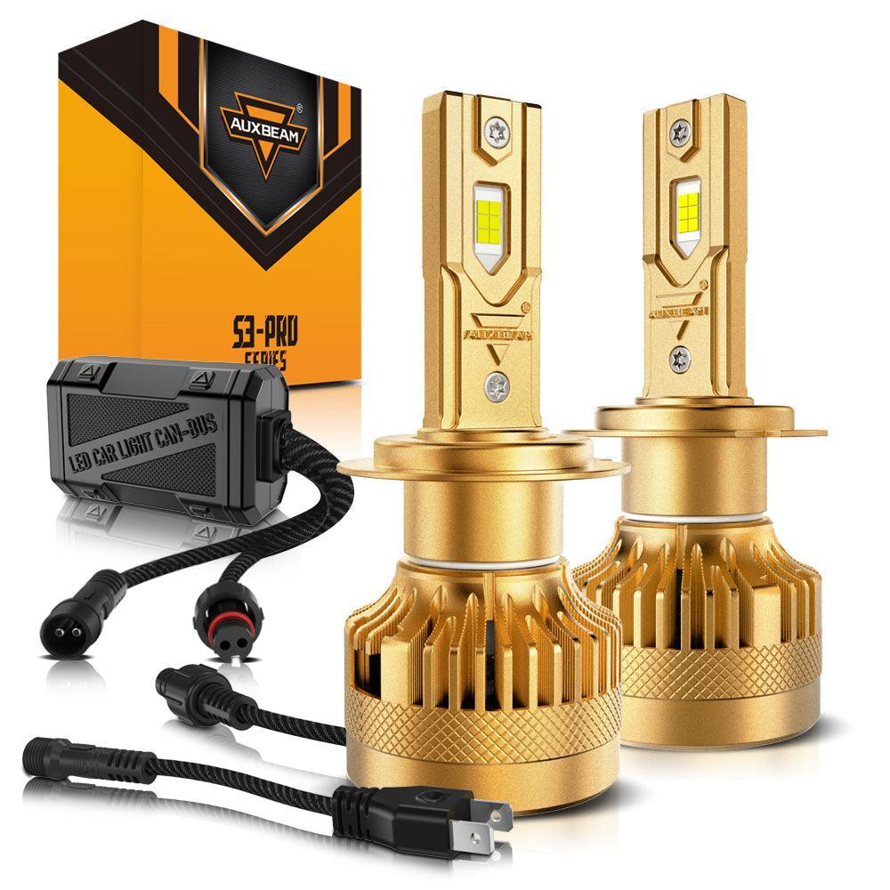 ๐H7 LED Headlight Bulbs S3 Pro Series Dual Decoder CAN-BUS Error Free 12V 120W 24000LM 6500K Cool White | 2 Bulbs โ H7 / 2pcs