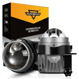 3 Inch 86W Bi-LED Projector Lens Fog Light 6000K Hyperboloid Lens Fog Light With High Beam Auxiliary For Toyota/Honda | 2 PCS/Set — (2pcs) Fog Light [Honda Bracket]