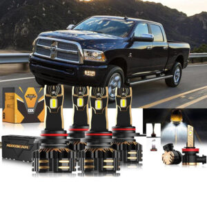 For 2013-2015 Ram 2500 (with projector-type headlights) 9005 9012 LED Headlight Bulbs Bundle — 9012 Low Beam (with projector-type headlights)