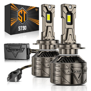H7 LED Headlight Bulbs 180W 35000LM ST90 Series High Power 6500K Cool White | 2 Bulbs — H7 / -