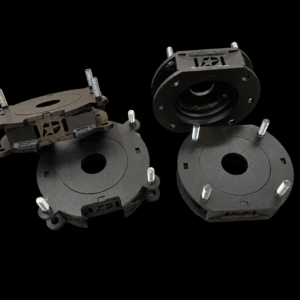MBD4x4 1.4-inch steel-spring lift kit for Porsche Cayenne 957 (2007–2010) on a black background