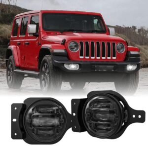 (2pcs/set) 4 Inch LED Fog Lights Replacement for Jeep Wrangler JL 2018 2019 2020