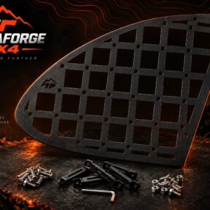 TerraForge4x4 dashboard MOLLE panel for Porsche Cayenne 955/957 in dark orange overland style