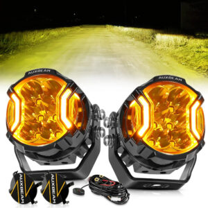 V-ULTRA Series | 3 Inch 108W LED Side Shooter Amber Pod Lights with Amber DRL — 2Pcs Pod Lights / Black Covers