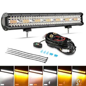 6 Modes Series 20 Inch White&Amber Off Road Led Light Bar — 20"-420W