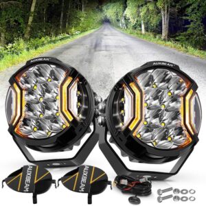 V-ULTRA Series | 5 Inch 172W LED Side Shooter White Pod Lights with Amber DRL — 2Pcs Pod Lights / Black Covers