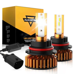 9004 LED Headlight Bulbs 52W 10000LM F2 Series Mini Size 6500K Cool White | 2 Bulbs — 9004/HB1