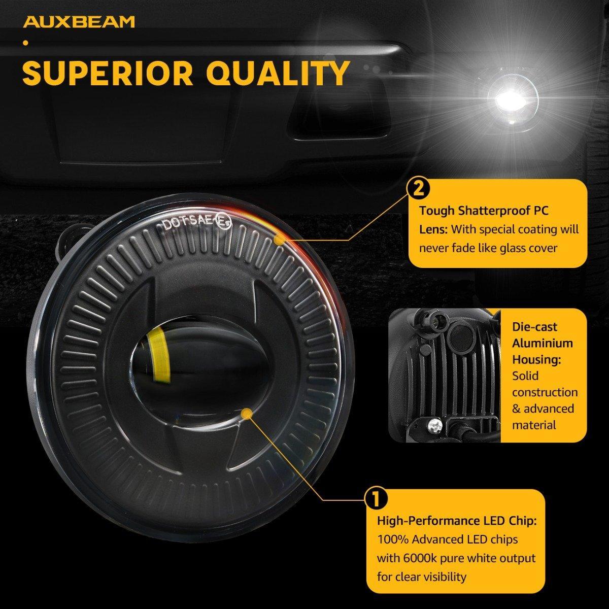 (2pcs/set) 24W Round Black LED Fog Lights 5202 for GMC Acadia 2007 2008 2009 2010 2011 2012 - Image 2