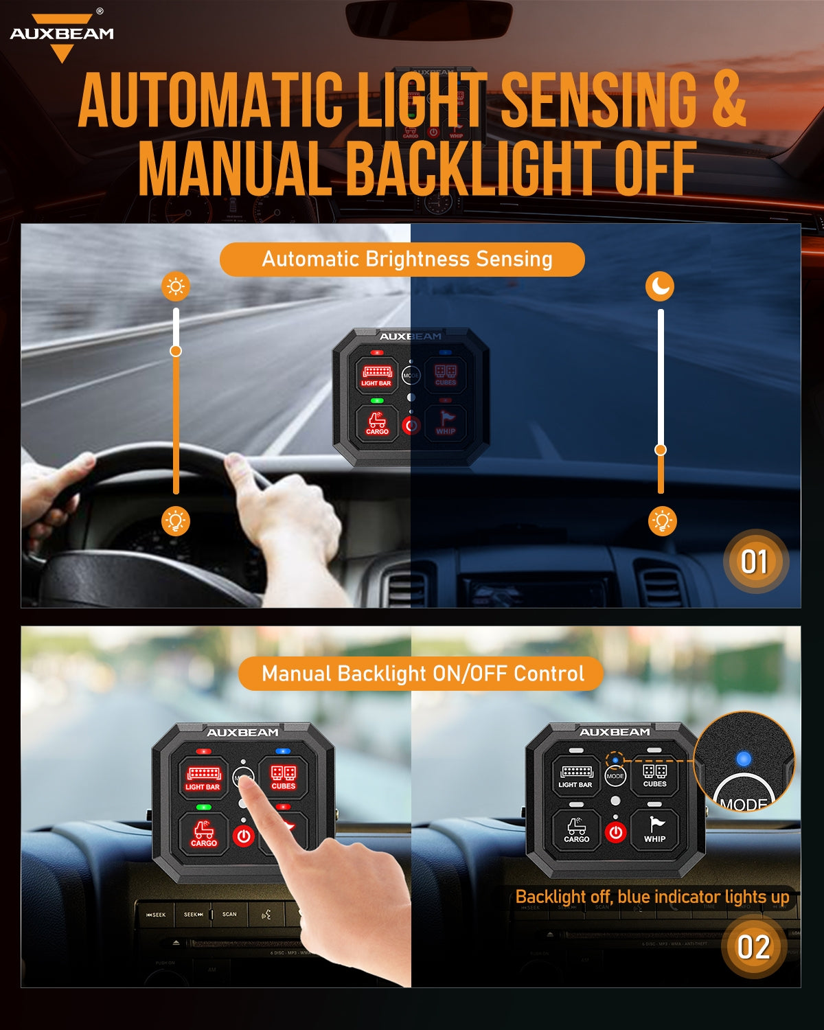 RGB Series 4 Gang (RA40) Switch Panel, Toggle/ Momentary/ Pulsed Mode Supported (One-Sided Outlet) — RA40 RGB Switch Panel - Image 4