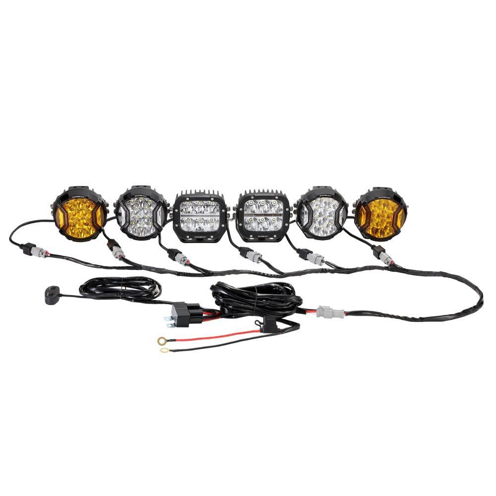 6-LED Pod Light Power Wiring Harness Kit with 3 PIN DT Plug - Image 2