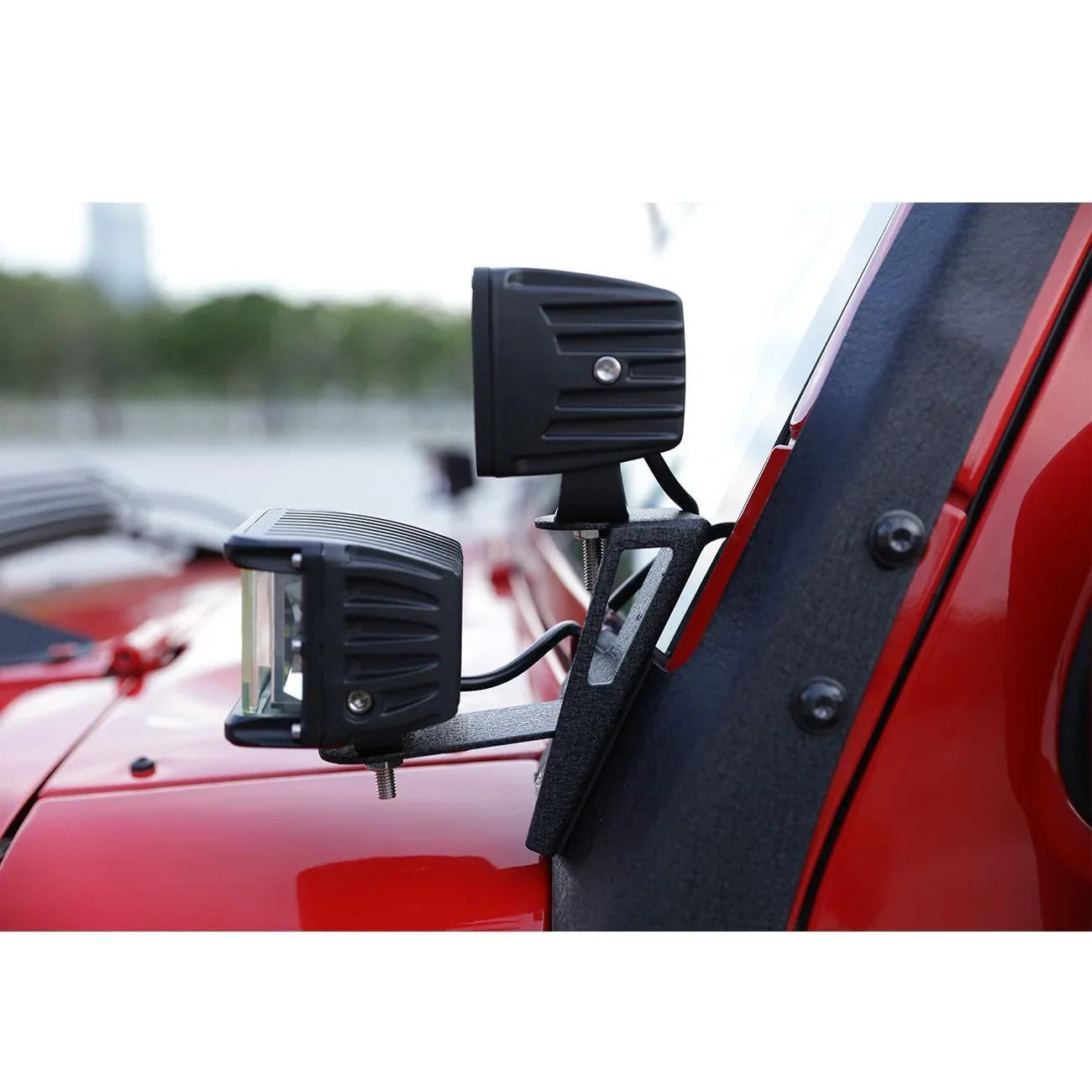 (2pcs/set) Dual A-Pillar Pods Light Windshield Mount Brackets for Jeep Wrangler JK 2007-2017 - Image 2