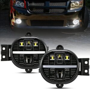 Upgrade 72W LED Fog Lights DOT Approved with DRL for Dodge Ram 1500 2002-2008 /Dodge Ram 2500 3500 2003-2009 /Durango 2004-2006